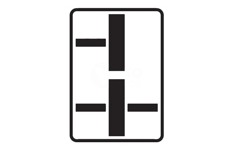 Dopravní značka E2d - Tvar dvou křižovatek Dopravní značka E2d - Tvar dvou křižovatek