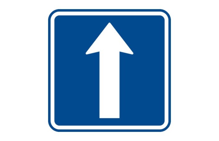 Dopravní značka IP4b - Jednosměrný provoz