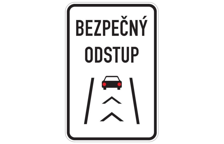 Dopravní značka IP32 - Bezpečný odstup Dopravní značka IP32 - Bezpečný odstup