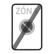 Dopravní značka IZ8b - Konec zóny s dopravním omezením