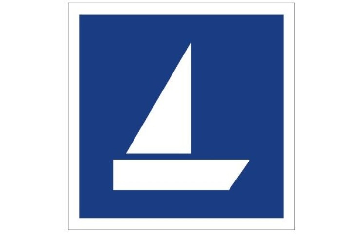 Plavební znak E18 - Plavba plachetnic povolena