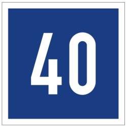 Plavební znak E5.1 - Stání povoleno v šířce uvedené na znaku v metrech