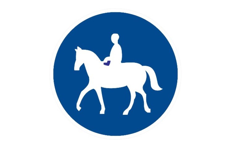 Dopravní značka C11a - Stezka pro jezdce na zvířeti