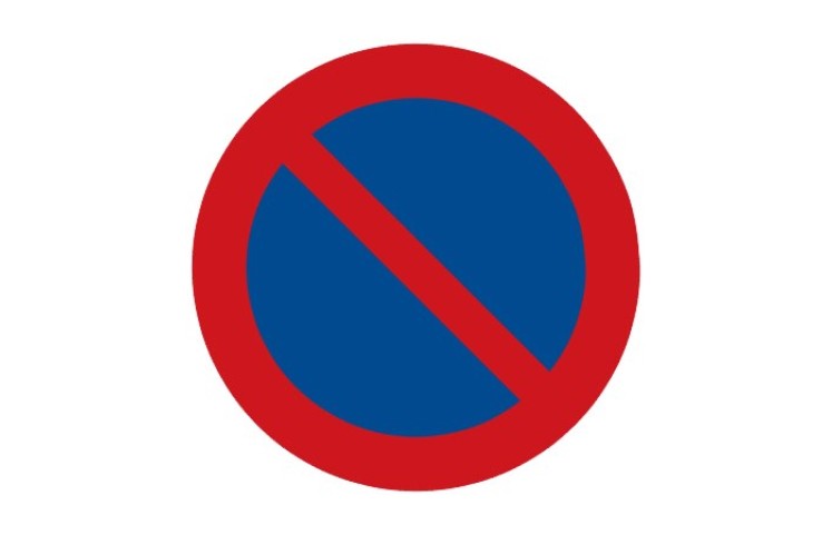 Dopravní značka B29 - Zákaz stání
